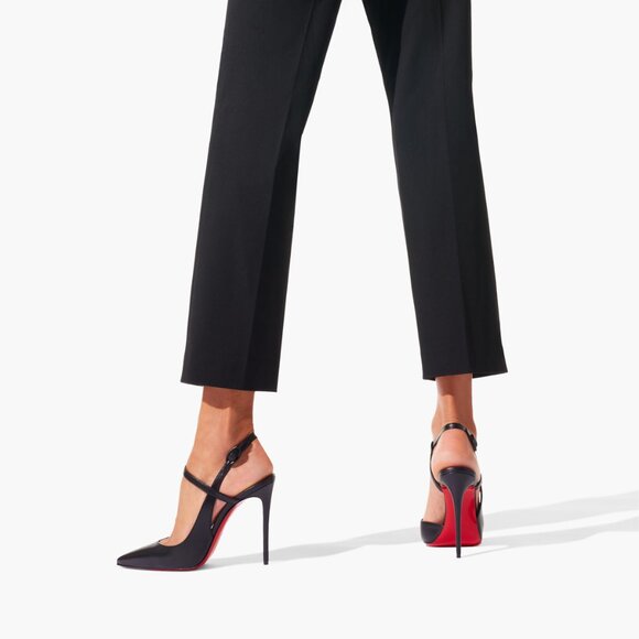Christian Louboutin Shoes - Christian Louboutin - Jenlove 100 mm Strap Pumps - Kid leather - Black